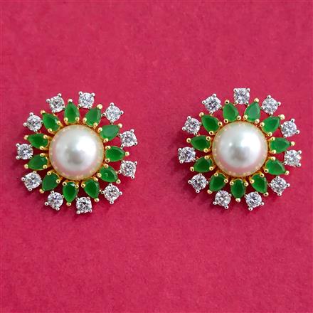 Cubic Zirconia Tops With 2 Tone Plating