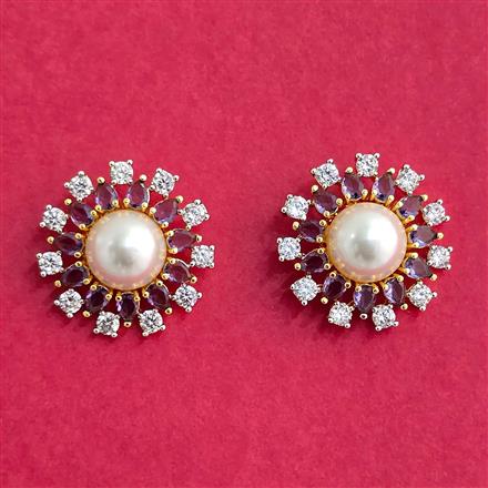 Cubic Zirconia Tops With 2 Tone Plating