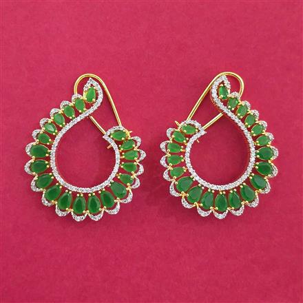 Cz Classic Earring With 2 Tone Plating