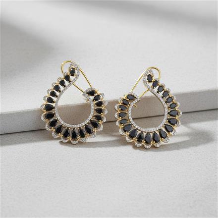 Cz Classic Earring With 2 Tone Plating