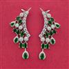 Cz Classic Earring With Rhodium Plating