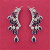 Cz Classic Earring With Rhodium Plating