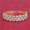 Cubic Zirconia Classic Kada With Carat 2 Tone Rhodium Plating