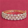 Cubic Zirconia Classic Kada With Carat 2 Tone Rhodium Plating