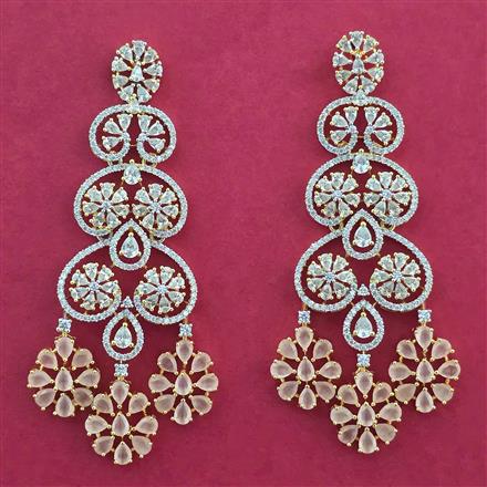 Cz Classic Earring With 2 Tone Plating
