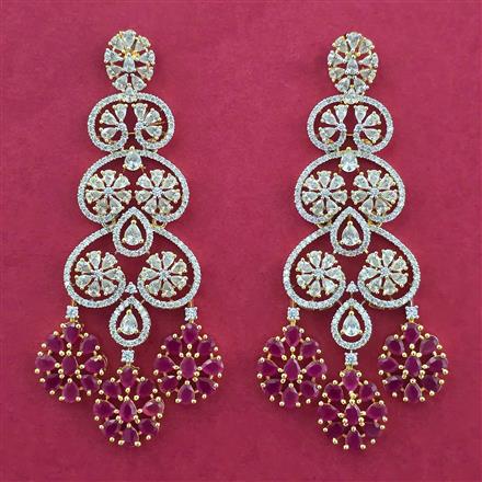 Cz Classic Earring With 2 Tone Plating