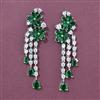 Cz Classic Earring With Rhodium Plating