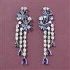 Cz Classic Earring With Rhodium Plating