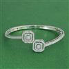 Cz Delicate Kada With 2 Tone Rhodium Plating