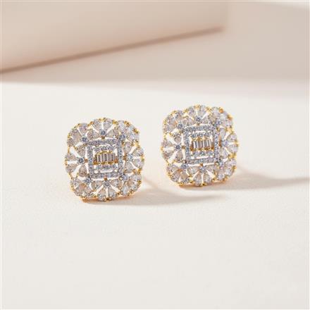 Cz Tops With 2 Tone Rhodium Plating