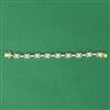 Cubic Zirconia Classic Bracelet With 2 Tone Rhodium Plating