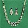Cz Classic Necklace Set With 2 Tone Plating
