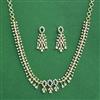 Cz Classic Necklace Set With 2 Tone Plating