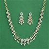 Cz Classic Necklace Set With 2 Tone Plating