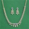 Cz Classic Necklace Set With 2 Tone Plating