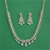Cz Classic Necklace Set With 2 Tone Plating