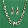 Cz Classic Necklace Set With 2 Tone Plating