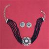 Cubic Zirconia Choker Necklace With Rhodium Plating