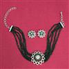 Cubic Zirconia Choker Necklace With Rhodium Plating
