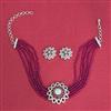 Cubic Zirconia Choker Necklace With Rhodium Plating