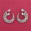Cz Classic Earring With Carat 2 Tone Rhodium Plating