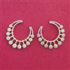 Cz Classic Earring With Mehndi 2 Tone Rhodium Plating