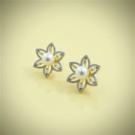 Cz Tops With Mehndi 2 Tone Rhodium Plating