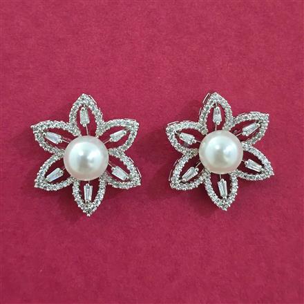 Cz Tops With Mehndi 2 Tone Rhodium Plating