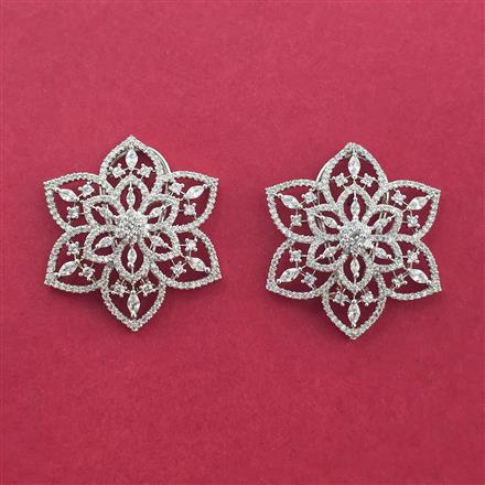 Cz Tops With Carat 2 Tone Rhodium Plating