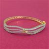 Cz Openable Kada With Mehndi 2 Tone Rhodium Plating