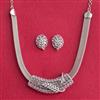 Cubic Zirconia Classic Necklace With Rhodium Plating