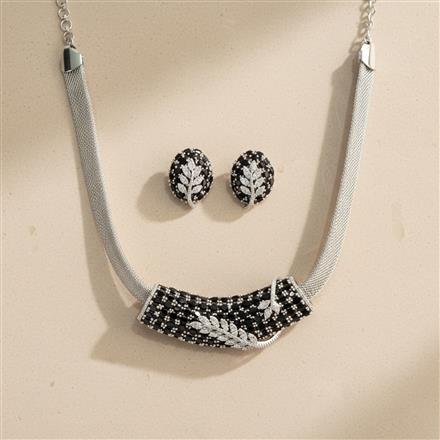 Cubic Zirconia Classic Necklace With Rhodium Plating