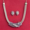 Cubic Zirconia Classic Necklace With Rhodium Plating