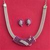 Cubic Zirconia Classic Necklace With Rhodium Plating