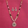 Cubic Zirconia Moti Pendant Set With 2 Tone Plating