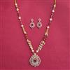 Cubic Zirconia Moti Pendant Set With 2 Tone Plating