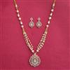Cubic Zirconia Moti Pendant Set With 2 Tone Plating
