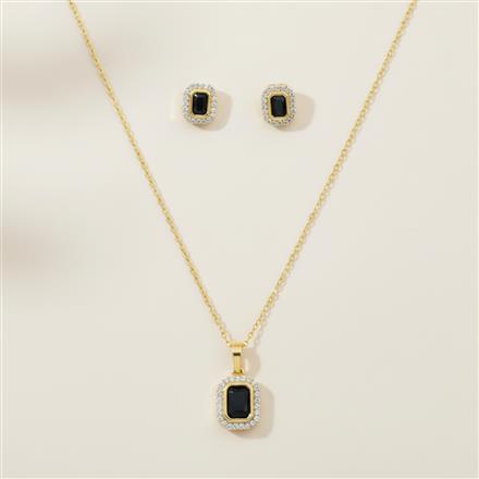 Cz Delicate Pendant Set With Carat Gold Plating