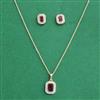Cz Delicate Pendant Set With Carat Gold Plating