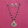 Cubic Zirconia Classic Pendant Set With 2 Tone Plating