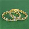 Cz Classic Bangles With 2 Tone Plating
