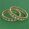 Cz Classic Bangles With Mehndi Plating