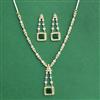 Cz Classic Necklace Set With 2 Tone Plating