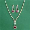 Cz Classic Necklace Set With 2 Tone Plating