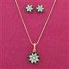 Cz Classic Pendant Set With 2 Tone Plating