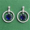 Cz Delicate Earring With Rhodium Plating