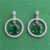 Cz Delicate Earring With Rhodium Plating