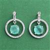 Cz Delicate Earring With Rhodium Plating