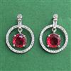 Cz Delicate Earring With Rhodium Plating