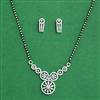 Cz Classic Mangalsutra With 2 Tone Rhodium Plating